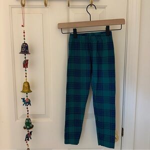 Cat & Jack Teal and Navy Plaid Pants small 6/7